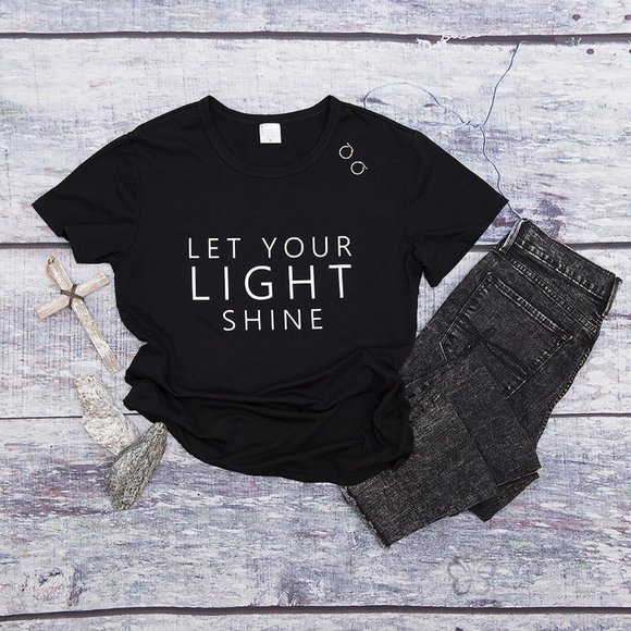 Let Your Light Shine T-Shirt NWOT Sizes S-XL - Picture 1 of 2